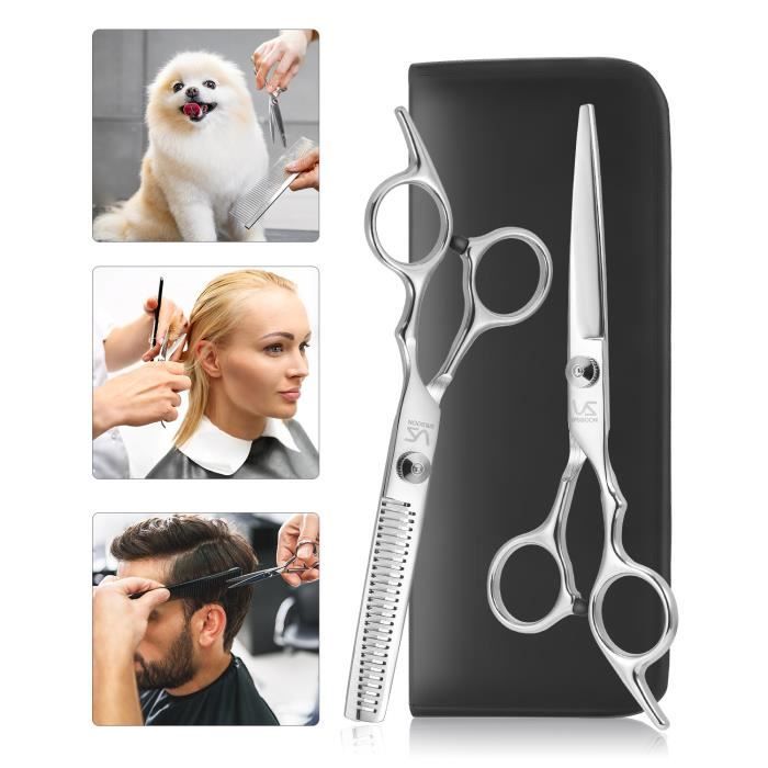 Set de Ciseaux de Coiffeur Professionnel Salon de Coiffure Amincissant