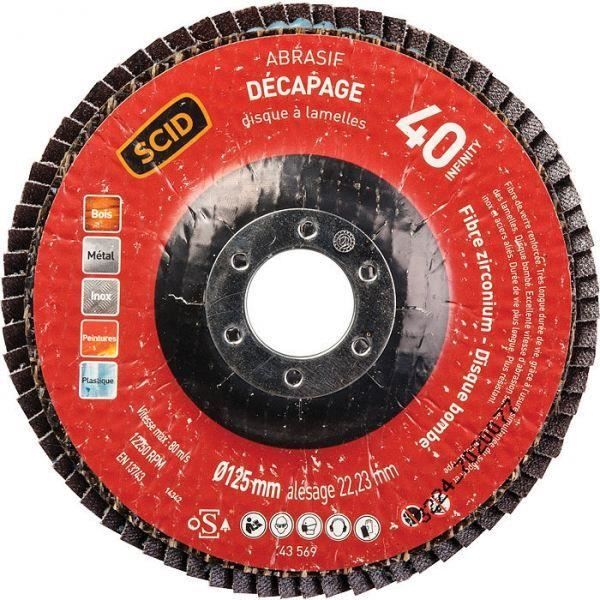 Disque à Lamelles Wolfcraft 115 Mm Grains 40 - Corindon, Alésage 22,2 Mm | Pour Meuleuse, Ponçage Grossier Métal