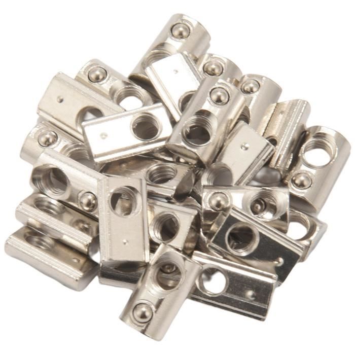 Lot De 30 écrous En T à Ressort M8 - Série 4040, Pour Profilés En Aluminium, Idéal Bricolage CNC