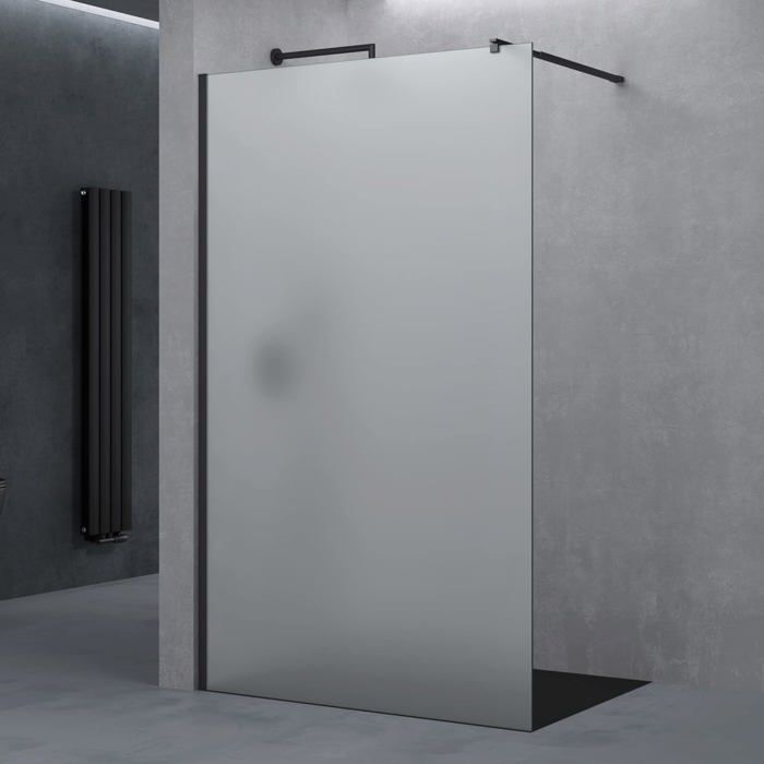 SONNI Walk In Douche Paroi De Douche Cabine De Douche 8mm Nano-revêtement ESG Verre 75x200cm Verre Clair Avec Stabilisateur Extensible 70-120cm