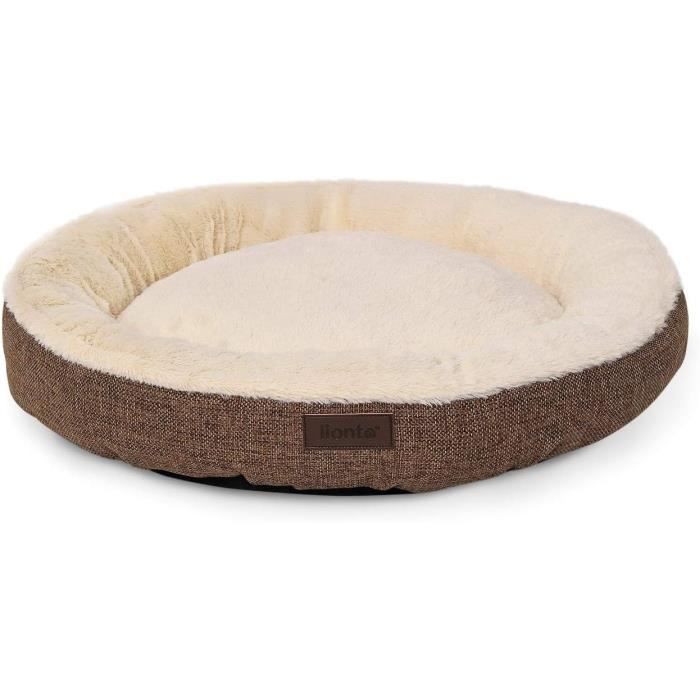 Comparer les prix de lionto Lit Chien Rond Coussin Chien Panier Chien Panier Chat Donut, 65 cm Ø Marron186