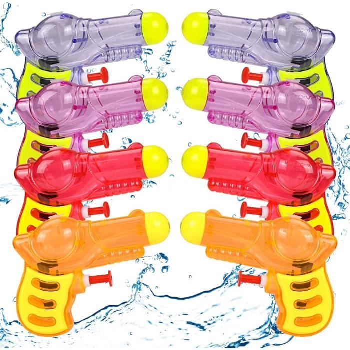Lot de 64 pistolets à eau de 15 cm - Petit pistolet pulvérisateur - Mini pistolet à eau pour enfants - Cadeau d'anniversaire d'enfant - Cadeau idéal pour garçons et filles