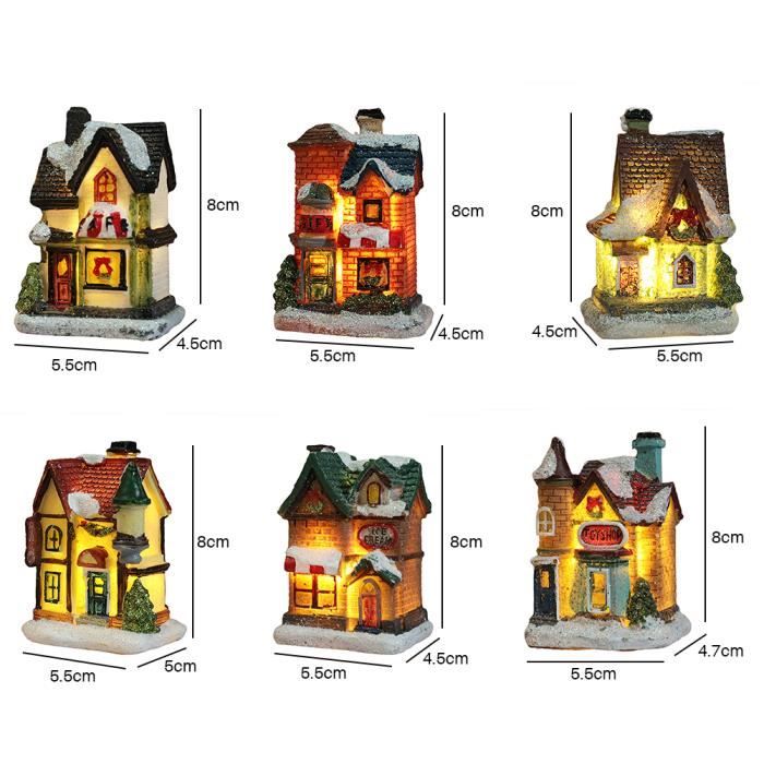 Maison lumineuse LED SURENHAP Décoration de Noël en résine — free download