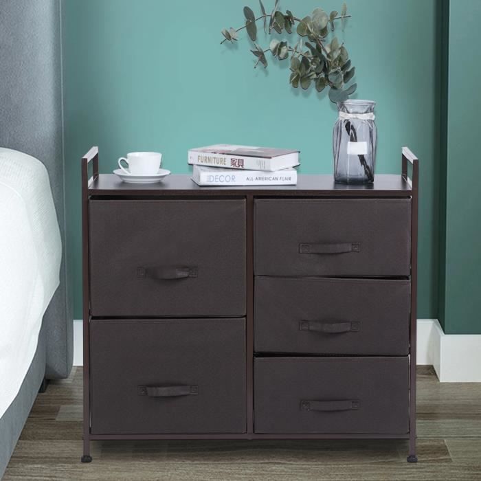Tbest armoire de rangement Ménage moderne 5 tiroirs rangement rack