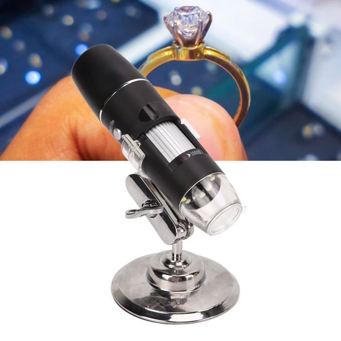 Microscope Numérique WiFi 1000x – Portable, Compatible IOS/Android, 8 LEDs, Pour Observations Scientifiques