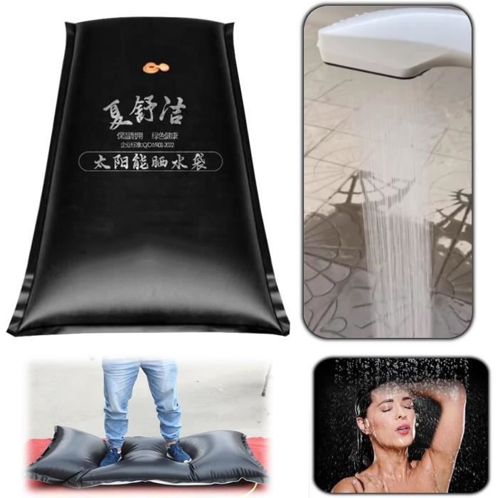 Douche Solaire De Camping 20 Litres - Sac Chauffant Solaire Avec Pommeau - Pour Randonnée, Plage, Festival