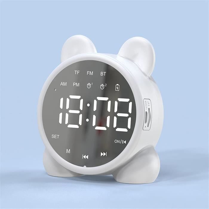 Réveil Enfant Silencieux - Horloge Pédagogique Avec Cadran Coloré - Apprentissage De L'Heure - Compact, Parfait Pour La Chambre Et Les Voyages