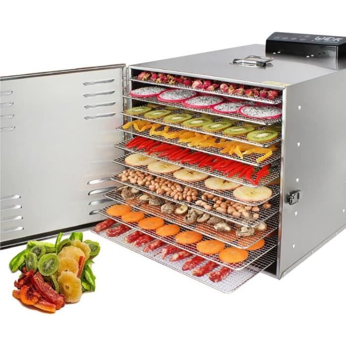 Déshydrateur Alimentaire 10 Couches,Sèche-Fruits-Légumes-Herbes-Viande ...