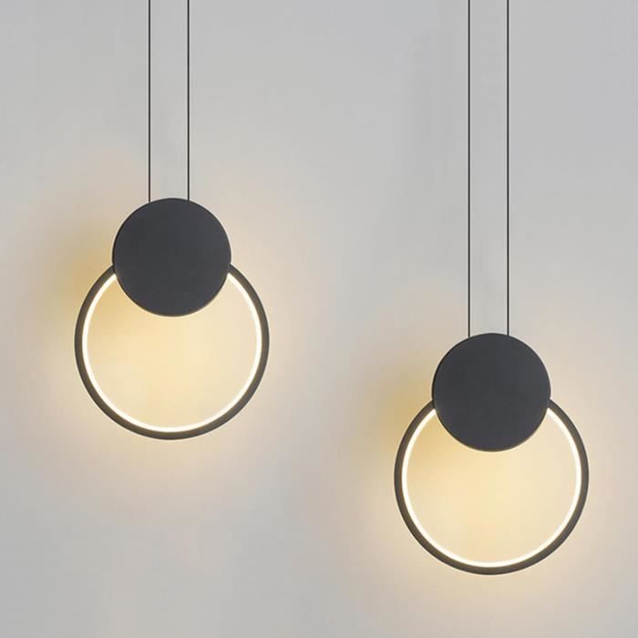Lustre Suspension Rétro 3 Bras - Noir/Laiton - Abat-jour E27 - Hauteur Réglable 200cm