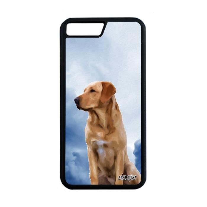 Coque Apple iPhone 7 Plus silicone chien gel animal cover telephone design  labrador animaux mobile portable 128 Go golden retriever - Cdiscount  Téléphonie