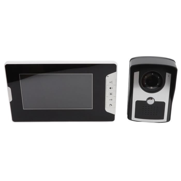 YUM Sonnette - Caméra de sonnette d'interphone vidéo HD infrarouge à 16 anneaux pour la maison