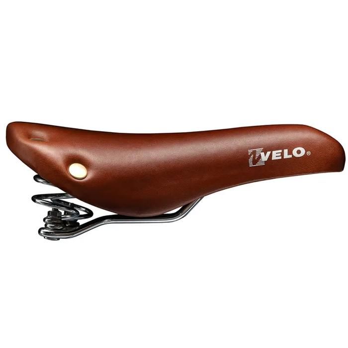 Selle avec ressort cuir + rivet VELO