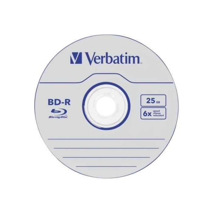 CD VIERGE POUR PC - DVD VIERGE POUR PC - BLU-RAY POUR PC Verbatim DataLife  - 50 x BD-R - 25 Go 6x - spindle - Cdiscount Informatique