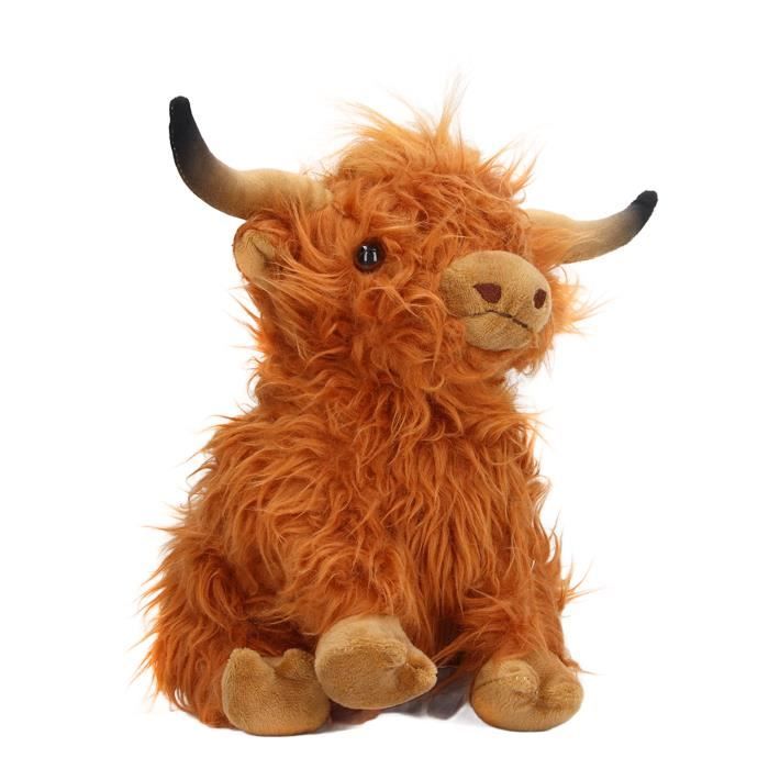 Peluche Réaliste de Vache des Highlands, Doux Doudou de Bœuf pour Peluche Réaliste de Vache des Highlands, Doux Doudou de Bœuf pour