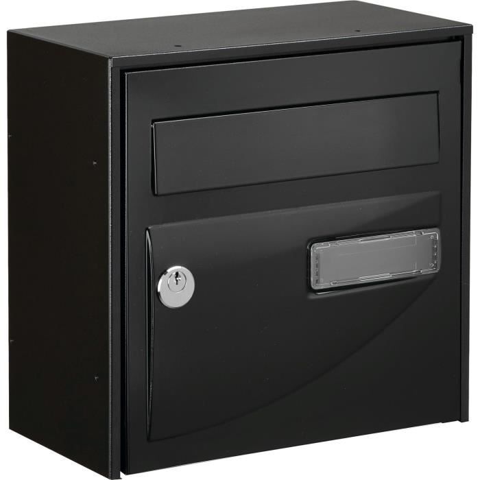 Safepost Boite Aux Lettres 70 Toit Rond Noir Ral 9005