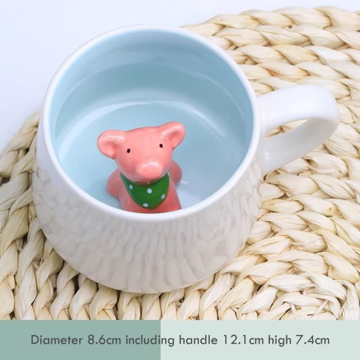 I-TOTAL Tasse Céramique Panda 450 Ml - Animal 3D Sur Bord - PANDASTIC, Thé & Café Fun