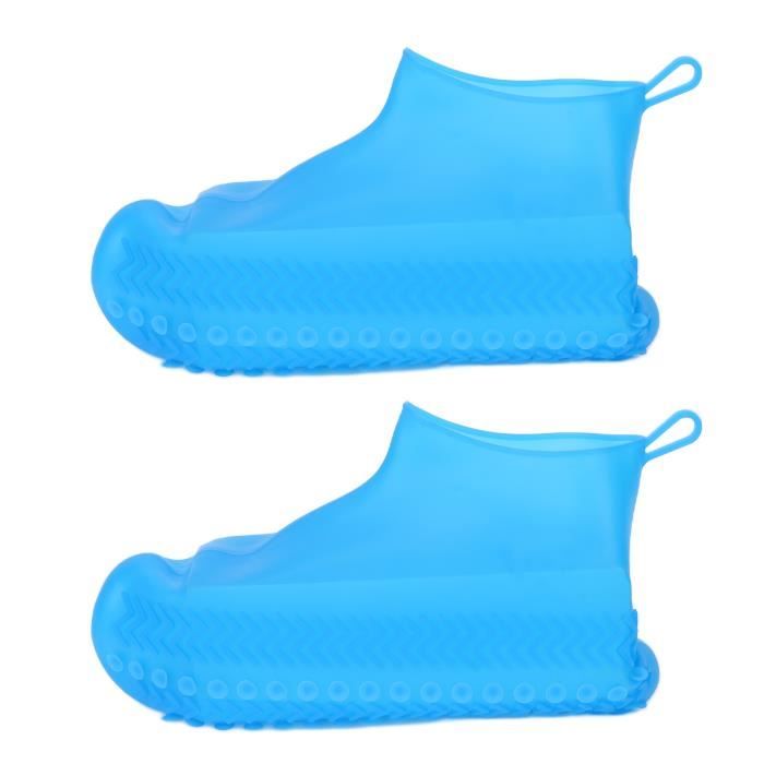 LEC Couvre-chaussures Transparent 2 Pièces Couvre-chaussures De Pluie Anti-dérapant Pliable