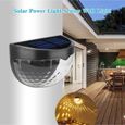 Leytn® 2Pcs Lampe solaire extérieur 6LED Applique extérieur solaire Lampe solaire de jardin pour Porte Escalier Clôture Terrasse Mur-1