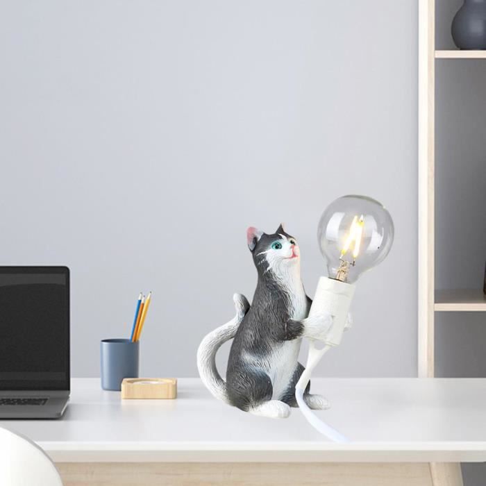 Lampe chat plafonnier bureau lampe de table mur 10x6x11CM