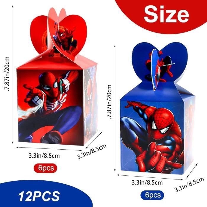 12 Pcs Sachet De Bonbon, Sachet Anniversaire Spider, Sachet Cadeau
