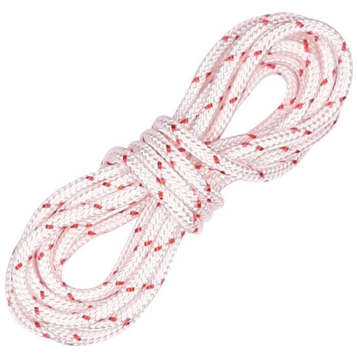 Corde Lanceur Tondeuse 10 M X 3,5 Mm - Lot Avec 5 Poignées, Nylon Résistant, Pour Tondeuse, Tronçonneuse, Débroussailleuse