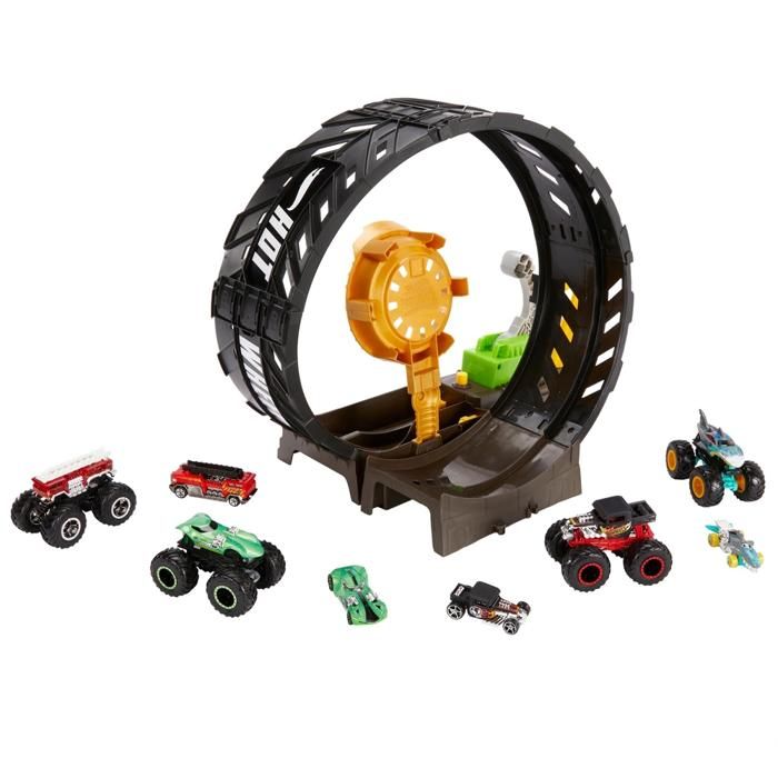 Hot Wheels Kit De Suivi Action Looping Cyclonique - 2 Modes De Jeu, Voiture 1:64 Incluse, Rangement Facile