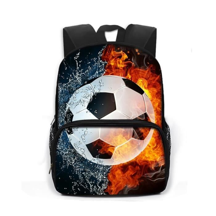 13QFootballC02CW Cool Football Soccer Print Backpack Children