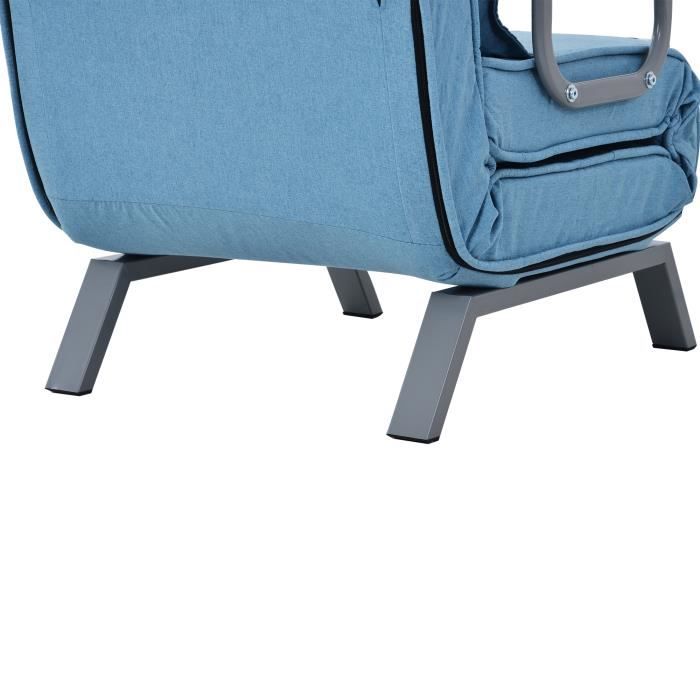 Fauteuil à Bascule Double Inclinable Relax – Canapé De Sol 2 Places Avec Repose-Pieds Et Coussin Amovible, Beige – Idéal Salon, Chambre Enfant Ou Balcon