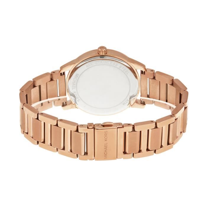 Michael Kors MK3491 Hartman Femme Rose Gold tone Montres Achat vente montre Femme Acier Cdiscount
