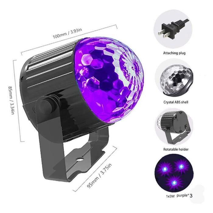 éclairage Scène Lumière Noire Projecteur Lumière Noire BAIFULAI 200W - 216 LEDs UV IP65 Pour Fêtes Lampe UV Décoration Halloween