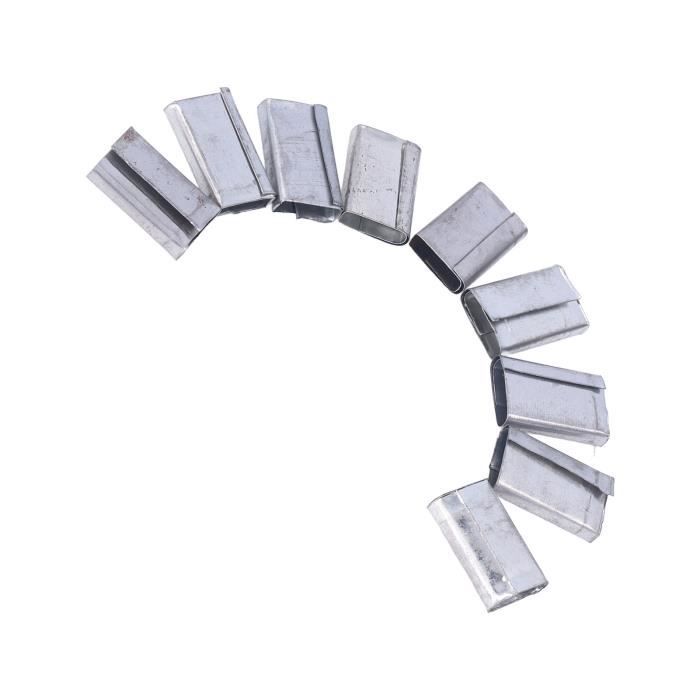 260 Attaches De Cerclage Fer 1kg - Pour Sangles PP 12-16mm, Tenue Jusqu'à 50kg