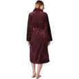 Peignoir Chauds Femme Robe de Chambre Microfibre Flanelle avec 2 Poches Hiver Longue Doux Peignoir de Bain Polaire pour Anniver,317-3