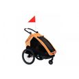 Remorque enfant XLC Mono S 20 - Orange - 20" - 3-en-1 - Poussette de jogging - Marque XLC-3