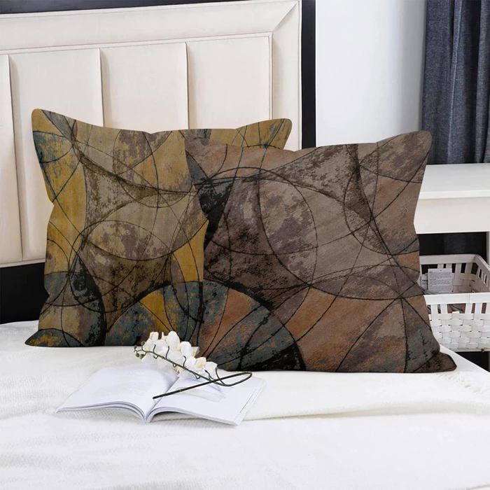 Lot De 2 Housses De Coussin Décoratives - Motif Tête De Mort Aquarelle, 30,5 X 30,5 Cm - Pour Canapé, Lit Ou Décoration D'intérieur