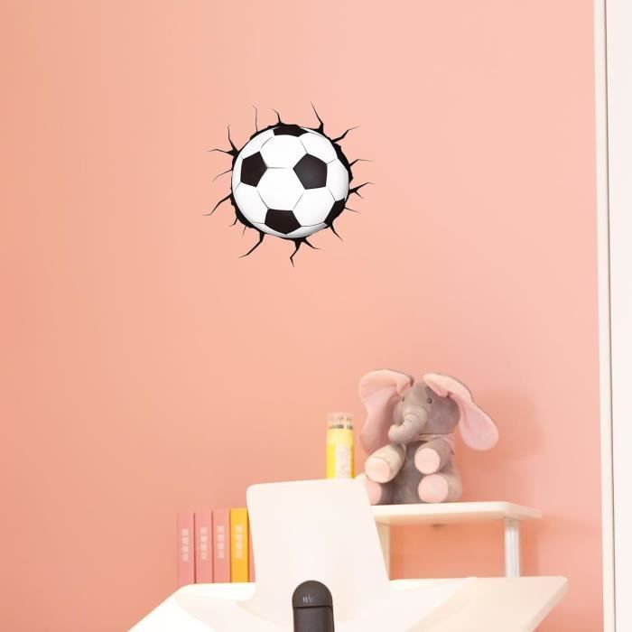 Sticker Décoration Sport, Ballon de Football, Foot (10x10 cm à 30x30 cm)