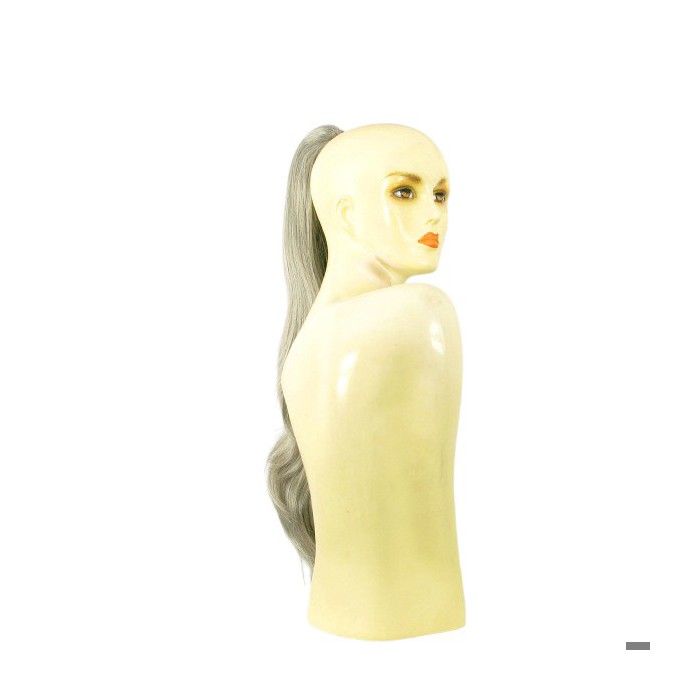 Postiche Queue De Cheval Synthétique 70 Cm - Blond Méché Très Clair Lisse - Avec Pince