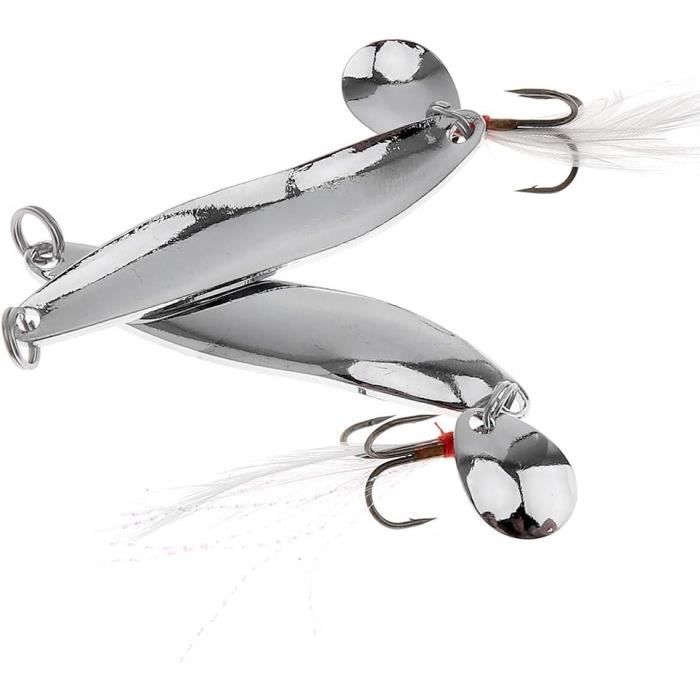 Lot De 2 Leurres De Pêche Cuillers Métalliques Vintage - Sans Marque - J-222