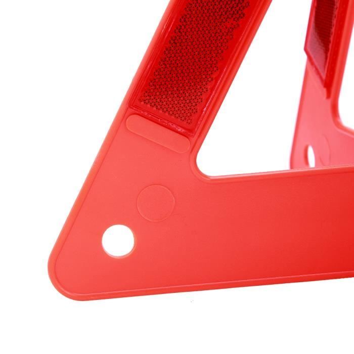 Triangle De Signalisation Voiture - Kit Sécurité Réfléchissant Rouge - ABS Stable
