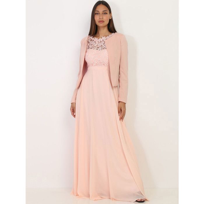 Veste courte rose sans col - LA MODEUSE - Femme Rose - Cdiscount Pr??t-?�-Porter