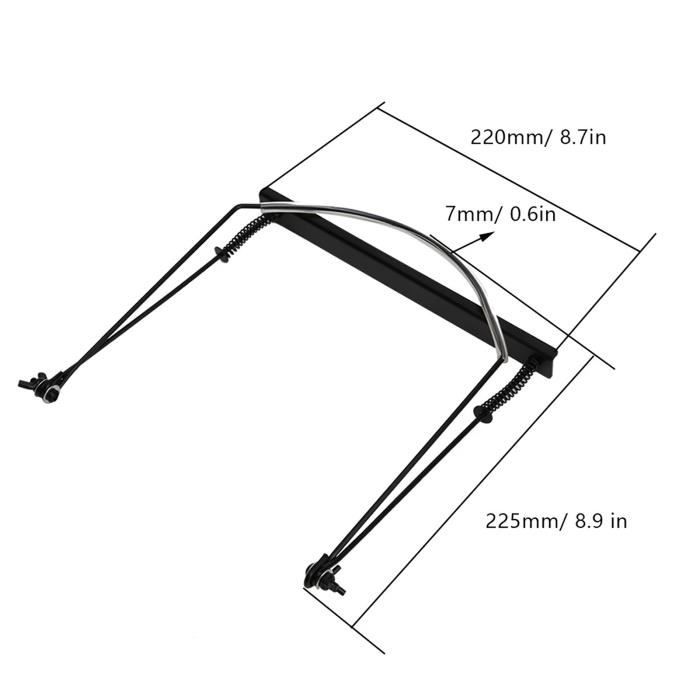 Support De Cou D'harmonica En Métal Réglable Et Durable à 10 Trous