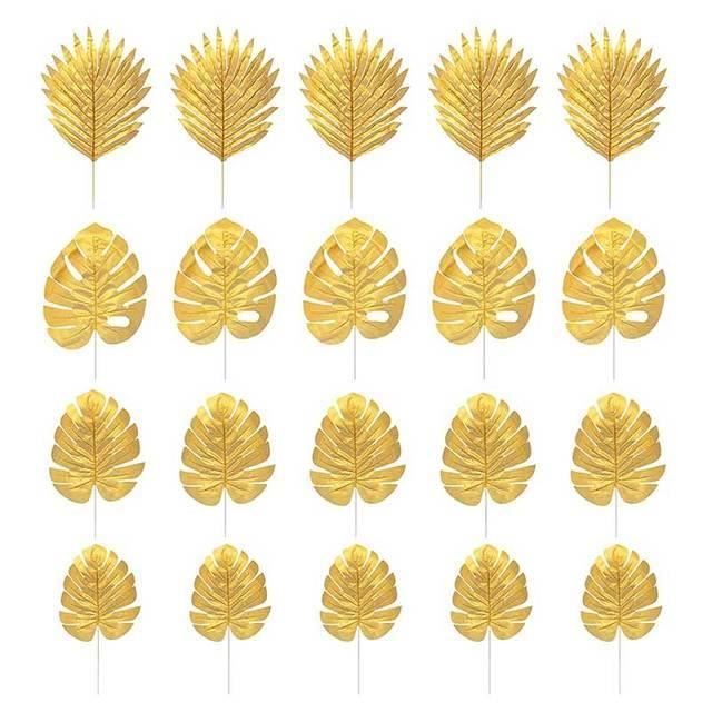 Lot De 2 Guirlandes Feuilles De Palmier Tropicales – 3 Mètres Chacune – 10 Feuilles De 13 à 30 Cm – Feltre Durable – Décoration Anniversaire, Hawaï, Jungle, Mariage