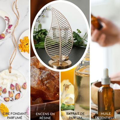 Diffuseur De Parfum Floral Sans Flamme - 4 Pièces Avec Mèche Corde