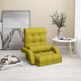 Chaise de sol pliable CHEZ JILI - Lit de salon-chambre - avec fonction de lit Vert Tissu FR5679-0