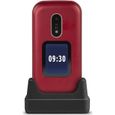 DORO Téléphone mobile 6060 - microSD slot - GSM - 320 x 240 pixels - 3 MP - rouge-0