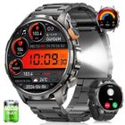 AIMIUVEI Montre Connectée Homme 1000mAh/LED Lampe, 1.91" AMOLED HD/113 Sportifs/Sommeil/Fréquence Cardiaque/Podomètre, Noir