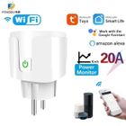 LBDC Prise électrique,Prise intelligente Tuya Wifi EU 20A, avec fonction de moniteur de puissance et de minuterie - Ue Plug[B77]