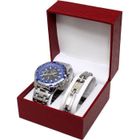 Montre - Ernest Paris - Silver Blue - Acier Inoxydable - Cadran Bleu - Mécanique