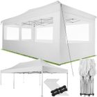 BARNUM - TECTAKE - Tonnelle 6 x 3 m avec 4 rideaux VIOLA Cordes de serrage piquets et sac de transport inclus - Blanc