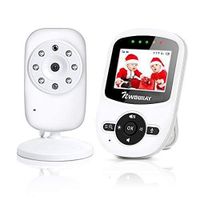 NWOUIIAY Moniteur Bébé 2,4 GHz Sans Fil Vidéo pour Bébé avec 2.4" HD Caméra de Vision Nocturne LCD Peut Connecter 4 Caméras en Même