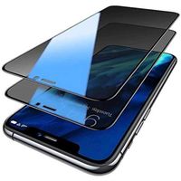 2 Pack Verre Trempé iPhone XS Max, Anti-Spy Vitre Protection d'ecran en Verre Trempé incassable Tempered Glass